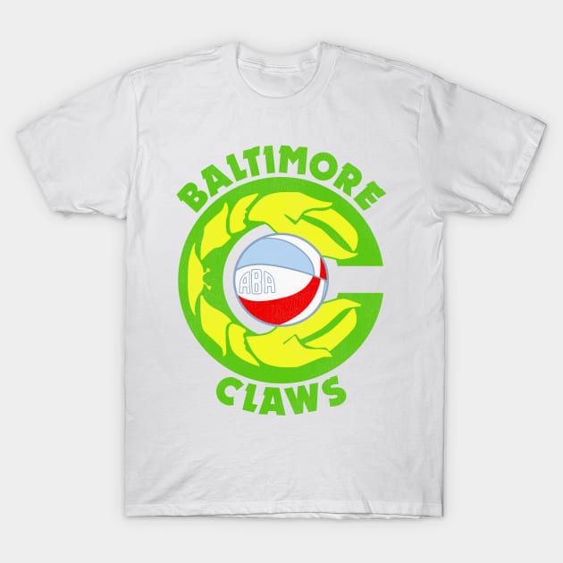 Defunct Baltimore Claws Basketball Team T-Shirt by Defunctland